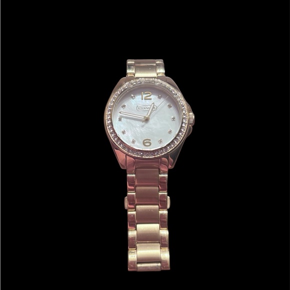 Coach Women’s Gold Watch with Mother of Pearl Face - Picture 1 of 4